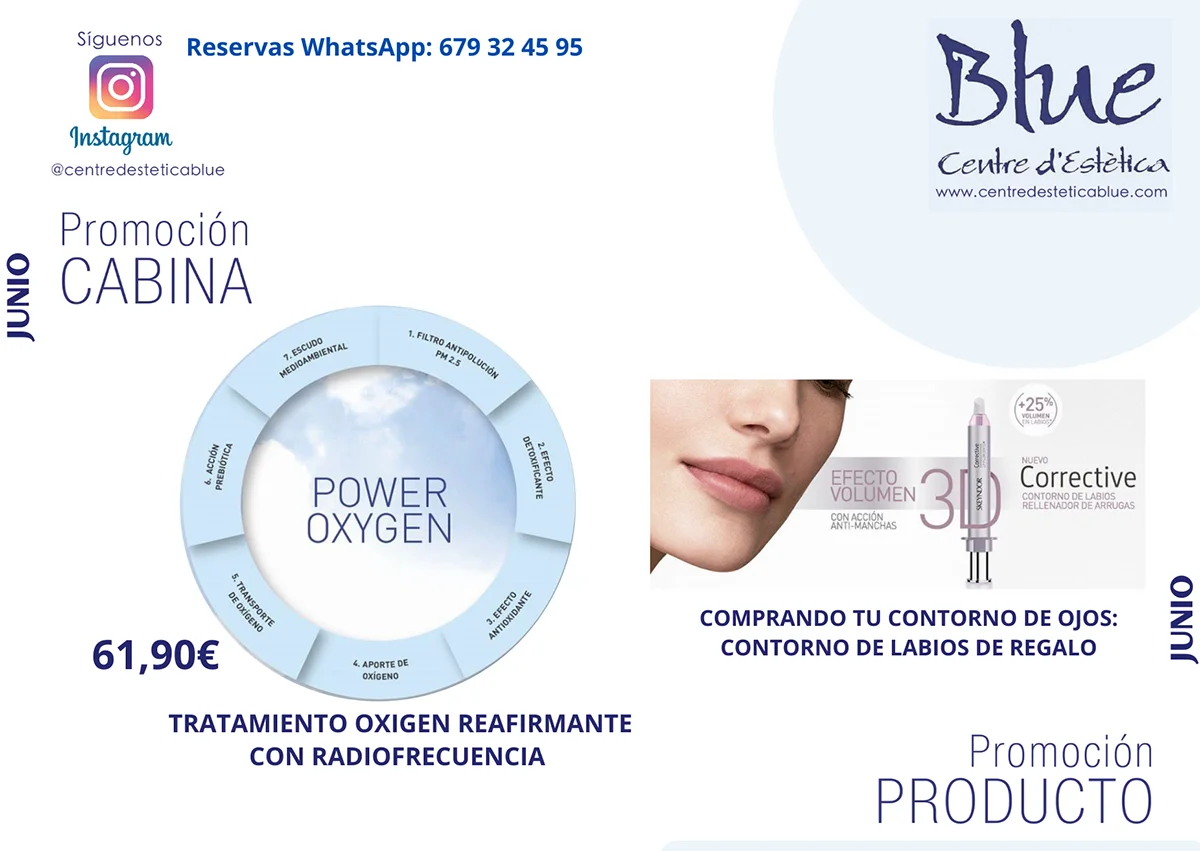 Promociones del centro de estética Blue de Barcelona Promociones del centro de estética Blue de Barcelona